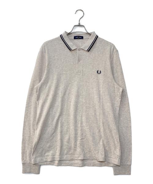 FRED PERRY（フレッドペリー）FRED PERRY (フレッドペリー) The Fred Perry Shirt 長袖ポロシャツ ベージュ サイズ:XLの古着・服飾アイテム