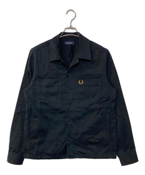FRED PERRY（フレッドペリー）FRED PERRY (フレッドペリー) Twill Overshirt シャツジャケット ブラック サイズ:Mの古着・服飾アイテム