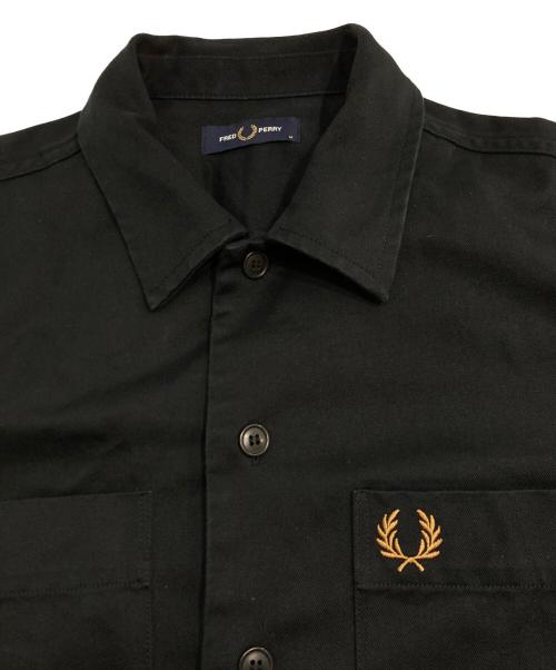 FRED PERRY（フレッドペリー）FRED PERRY (フレッドペリー) Twill Overshirt シャツジャケット ブラック サイズ:Mの古着・服飾アイテム