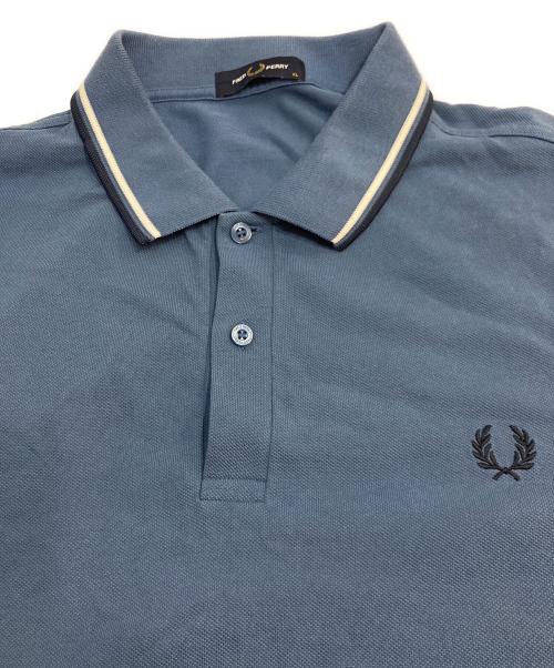 FRED PERRY（フレッドペリー）FRED PERRY (フレッドペリー) The Fred Perry Shirt 長袖ポロシャツ ブルー サイズ:XLの古着・服飾アイテム