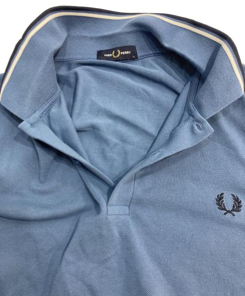 FRED PERRY（フレッドペリー）FRED PERRY (フレッドペリー) The Fred Perry Shirt 長袖ポロシャツ ブルー サイズ:XLの古着・服飾アイテム
