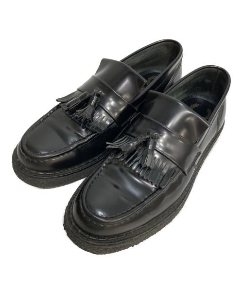 GEORGE COX（ジョージコックス）GEORGE COX (ジョージコックス) FRED PERRY (フレッドペリー) Tassel Loafer Leather タッセルローファー ブラック サイズ:UK8の古着・服飾アイテム