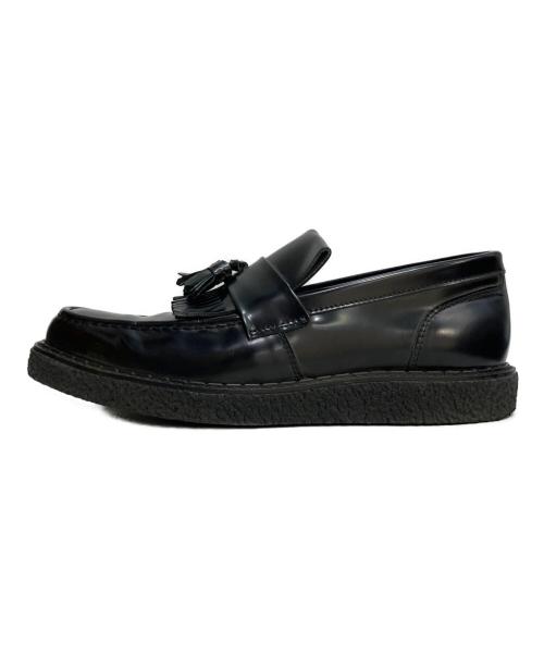 GEORGE COX（ジョージコックス）GEORGE COX (ジョージコックス) FRED PERRY (フレッドペリー) Tassel Loafer Leather タッセルローファー ブラック サイズ:UK8の古着・服飾アイテム