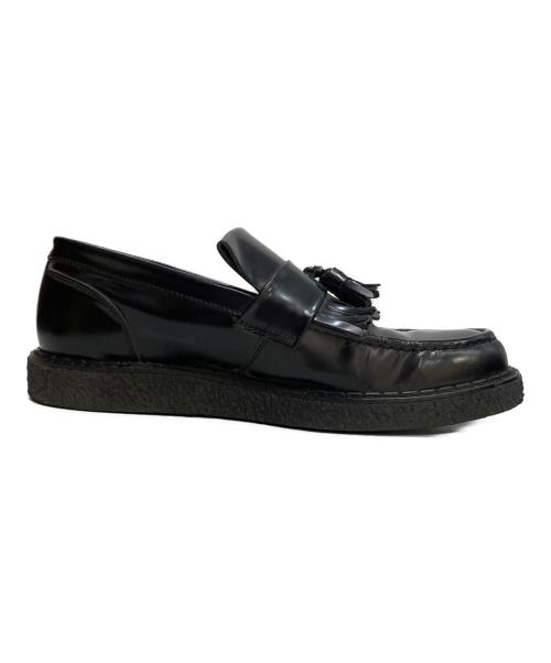 GEORGE COX（ジョージコックス）GEORGE COX (ジョージコックス) FRED PERRY (フレッドペリー) Tassel Loafer Leather タッセルローファー ブラック サイズ:UK8の古着・服飾アイテム