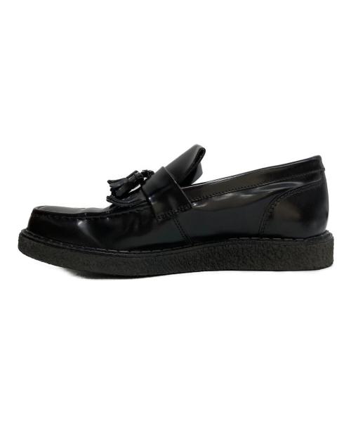 GEORGE COX（ジョージコックス）GEORGE COX (ジョージコックス) FRED PERRY (フレッドペリー) Tassel Loafer Leather タッセルローファー ブラック サイズ:UK8の古着・服飾アイテム