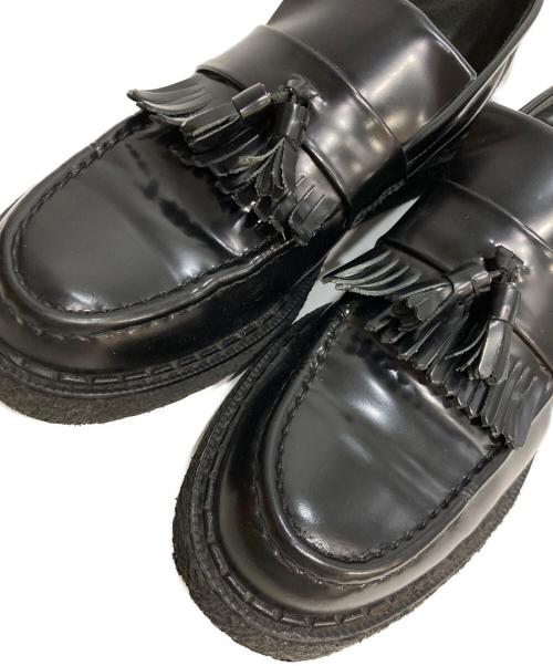 GEORGE COX（ジョージコックス）GEORGE COX (ジョージコックス) FRED PERRY (フレッドペリー) Tassel Loafer Leather タッセルローファー ブラック サイズ:UK8の古着・服飾アイテム