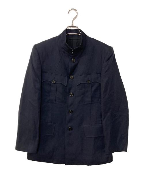 Y's for men（ワイズフォーメン）Y's for men (ワイズフォーメン) リネンミリタリージャケット ネイビー サイズ:記載なしの古着・服飾アイテム