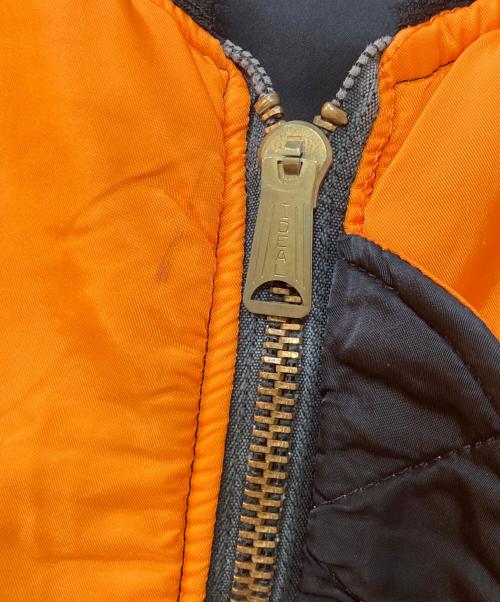 ALPHA（アルファ）ALPHA (アルファ) リバーシブルMA-1ジャケット ブラック サイズ:MEDIUMの古着・服飾アイテム