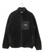 stussyステューシー）の古着「ボアジャケット」｜ブラック