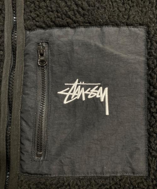 stussy（ステューシー）stussy (ステューシー) ボアジャケット ブラック サイズ:Lの古着・服飾アイテム