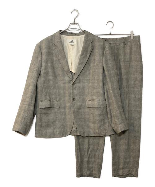 ZARA（ザラ）ZARA (ザラ) リネンレーヨンセットアップスーツ ベージュ サイズ:JKT EUR54/PANT EUR46の古着・服飾アイテム