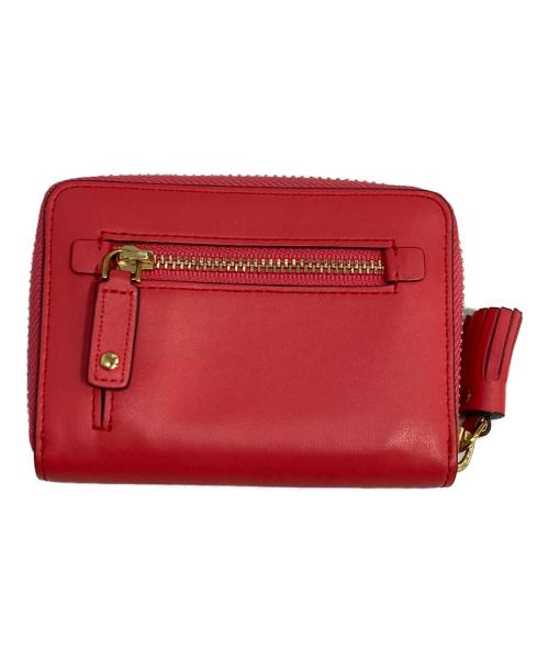 ANYA HINDMARCH（アニヤ・ハインドマーチ）ANYA HINDMARCH (アニヤ・ハインドマーチ) Small Zip Round Wallet Eyes  ピンクの古着・服飾アイテム