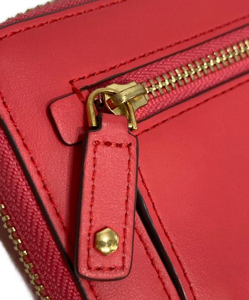 ANYA HINDMARCH（アニヤ・ハインドマーチ）ANYA HINDMARCH (アニヤ・ハインドマーチ) Small Zip Round Wallet Eyes  ピンクの古着・服飾アイテム