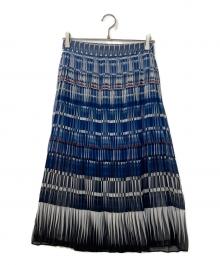 Kate Spade×THE MADISON AVE（ケイトスペード）の古着「Geometric Stripe Skirt」｜ブルー
