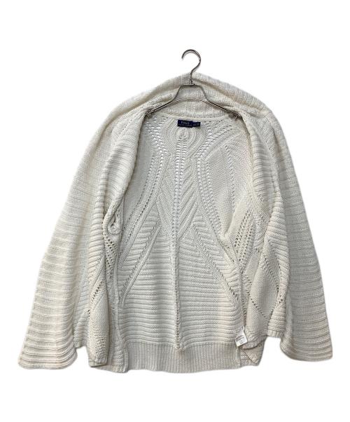 POLO RALPH LAUREN（ポロ・ラルフローレン）POLO RALPH LAUREN (ポロ・ラルフローレン) コットンニットカーディガン ホワイト サイズ:Mの古着・服飾アイテム