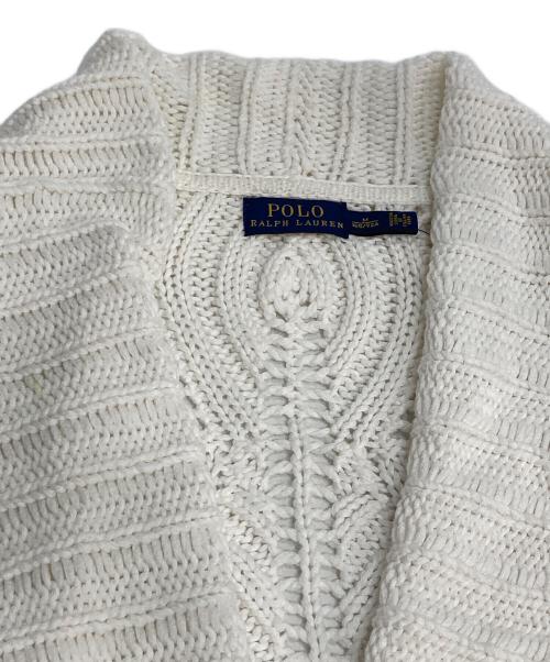 POLO RALPH LAUREN（ポロ・ラルフローレン）POLO RALPH LAUREN (ポロ・ラルフローレン) コットンニットカーディガン ホワイト サイズ:Mの古着・服飾アイテム
