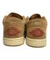 中古・古着 NIKE (ナイキ) AIR JORDAN 1 LOW SE FLAX/FLAX-VARSITY RED-MUSLIN エア ジョーダン 1 LOW SE ブラウン サイズ:28：7000円