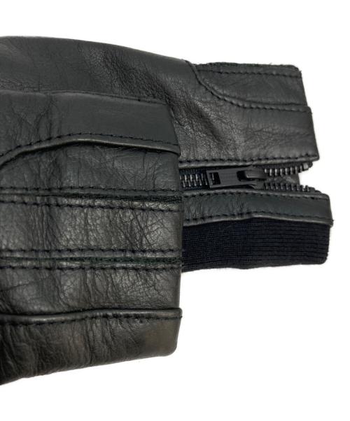 Denham（デンハム）Denham (デンハム) 切替デザイン ジップアップ ライダースジャケット ブラック サイズ:XSMALLの古着・服飾アイテム