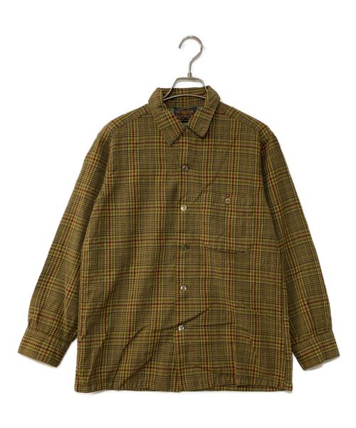 PENDLETON（ペンドルトン）PENDLETON (ペンドルトン) 60`sウールオープンカラーシャツ ブラウン サイズ:Mの古着・服飾アイテム