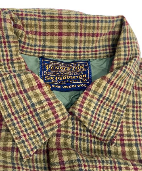 PENDLETON（ペンドルトン）PENDLETON (ペンドルトン) 60`sウールオープンカラーシャツ ブラウン サイズ:Mの古着・服飾アイテム