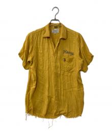 KING LOUIE（キングルイ）の古着「60`Sバックプリントボーリングシャツ」｜イエロー