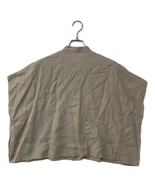GALERIE VIE（ギャルリーヴィー）GALERIE VIE (ギャルリーヴィー) フレンチリネン スタンドカラーシャツ ベージュ サイズ:Fの古着・服飾アイテム