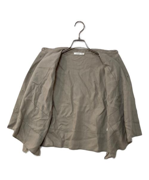 GALERIE VIE（ギャルリーヴィー）GALERIE VIE (ギャルリーヴィー) フレンチリネン スタンドカラーシャツ ベージュ サイズ:Fの古着・服飾アイテム