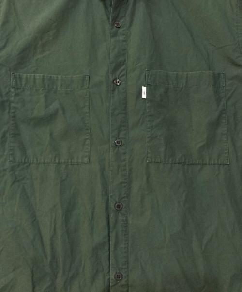Graphpaper（グラフペーパー）Graphpaper (グラフペーパー) Broad Oversized S/S Shirt 半袖シャツ グリーン サイズ:1の古着・服飾アイテム