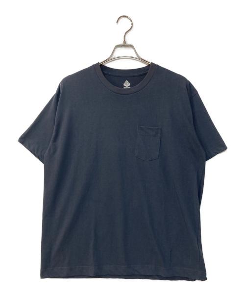 MOUNTAIN RESEARCH（マウンテンリサーチ）MOUNTAIN RESEARCH (マウンテンリサーチ) Wreath w/PKT バックプリント速乾Tシャツ ネイビー サイズ:Lの古着・服飾アイテム