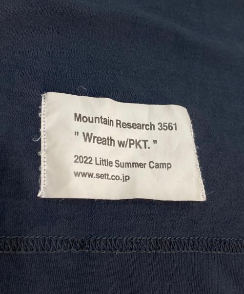 MOUNTAIN RESEARCH（マウンテンリサーチ）MOUNTAIN RESEARCH (マウンテンリサーチ) Wreath w/PKT バックプリント速乾Tシャツ ネイビー サイズ:Lの古着・服飾アイテム