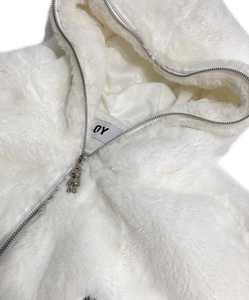 OY（オーワイ）OY (オーワイ) DOLLY FUR HOODIE JACKET ドリー ファーフーディージャケット ホワイト サイズ:記載なしの古着・服飾アイテム