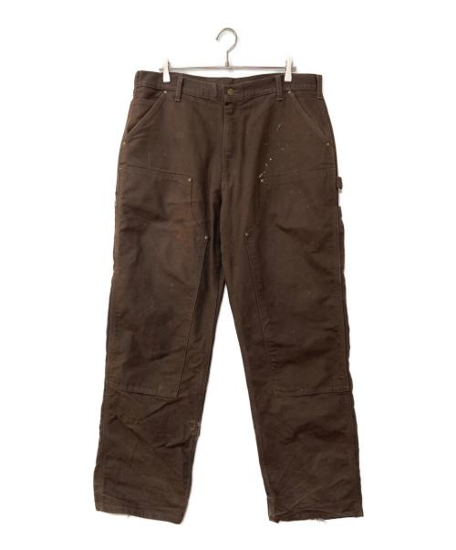 CarHartt（カーハート）CarHartt (カーハート) ウォッシュドダック ダブルニー ペインターパンツ ブラウン サイズ:W36×L32の古着・服飾アイテム