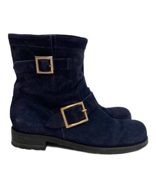 JIMMY CHOO（ジミーチュウ）JIMMY CHOO (ジミーチュウ) エンジニアブーツ ネイビー サイズ:37の古着・服飾アイテム