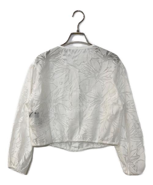 COUP DE CHANCE（クードシャンス）COUP DE CHANCE (クードシャンス) オパール花柄ブルゾン ホワイト サイズ:36の古着・服飾アイテム