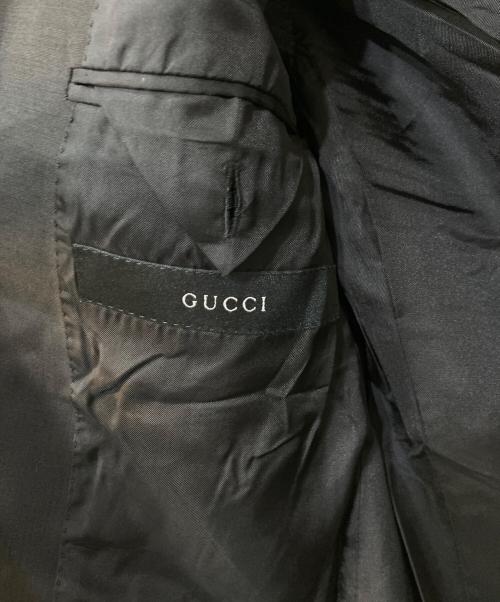 GUCCI（グッチ）GUCCI (グッチ) モヘヤ混3Bテーラードジャケット ブラック サイズ:記載なしの古着・服飾アイテム