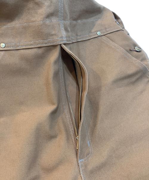 CarHartt（カーハート）CarHartt (カーハート) ダブルニーオーバーオール　コットンダック地　R01-BRN ブラウン サイズ:34×32の古着・服飾アイテム