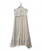 ackaエーシーケーエー）の古着「LACE NO SLEEVE ONE-PIECE　レースノースリーブワンピース　Acka247」｜ホワイト