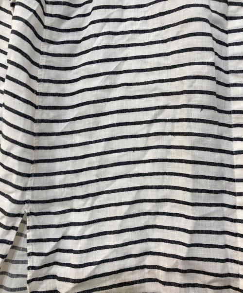 'S Max Mara（エスマックスマーラ）'S Max Mara (エスマックスマーラ) リネンボーダーシャツワンピース ホワイト サイズ:44の古着・服飾アイテム