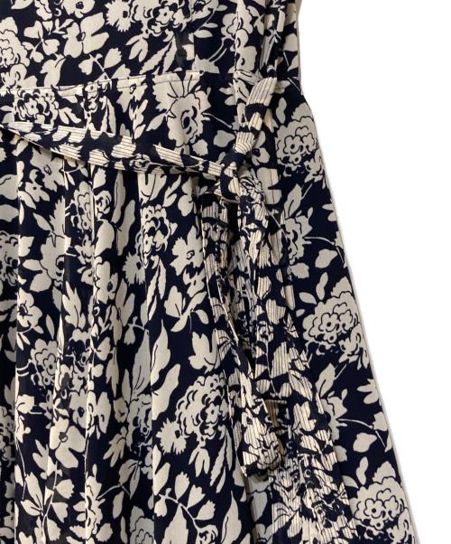 POLO RALPH LAUREN（ポロ・ラルフローレン）POLO RALPH LAUREN (ポロ・ラルフローレン) 花柄半袖カシュクールワンピース ホワイト サイズ:4の古着・服飾アイテム