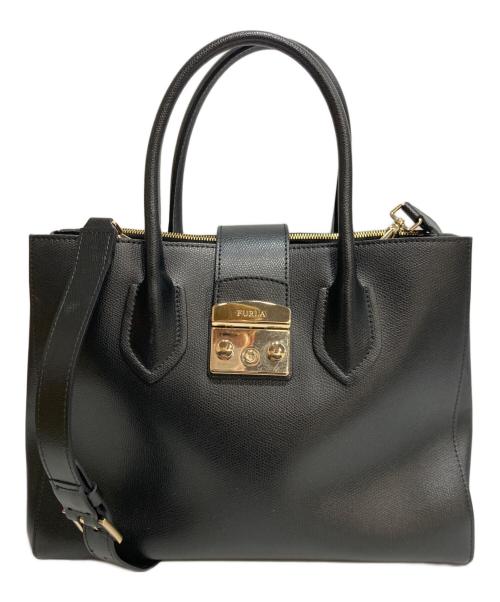 FURLA（フルラ）FURLA (フルラ) Metropolis 2WAYショルダーバッグ ブラックの古着・服飾アイテム
