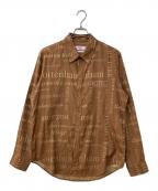 MARTINE ROSEマーティン・ローズ）の古着「London District Print Cotton Shirts」｜ブラウン