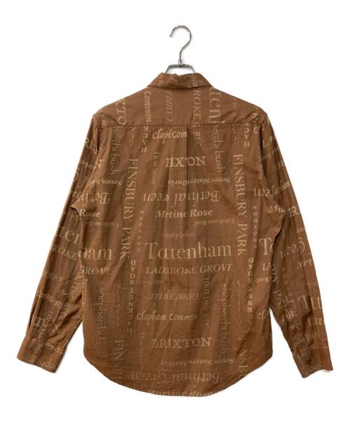 MARTINE ROSE（マーティン・ローズ）MARTINE ROSE (マーティン・ローズ) London District Print Cotton Shirts ブラウン サイズ:Mの古着・服飾アイテム