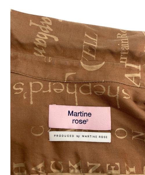 MARTINE ROSE（マーティン・ローズ）MARTINE ROSE (マーティン・ローズ) London District Print Cotton Shirts ブラウン サイズ:Mの古着・服飾アイテム