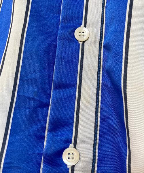 BOTTER（ボッター）BOTTER (ボッター) SIDE LABER LINING SHIRT ホワイト×ブルー サイズ:48の古着・服飾アイテム