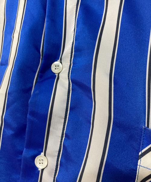 BOTTER（ボッター）BOTTER (ボッター) SIDE LABER LINING SHIRT ホワイト×ブルー サイズ:48の古着・服飾アイテム