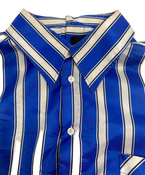 BOTTER（ボッター）BOTTER (ボッター) SIDE LABER LINING SHIRT ホワイト×ブルー サイズ:48の古着・服飾アイテム
