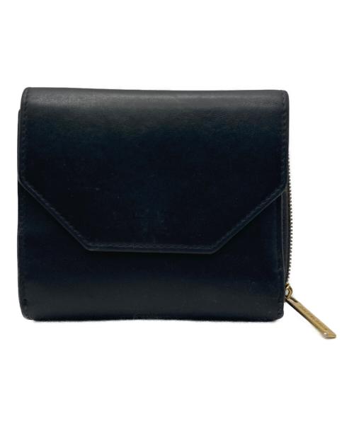 BALENCIAGA（バレンシアガ）BALENCIAGA (バレンシアガ) ENVELOPE フラップ コンパクトウォレット ブラックの古着・服飾アイテム