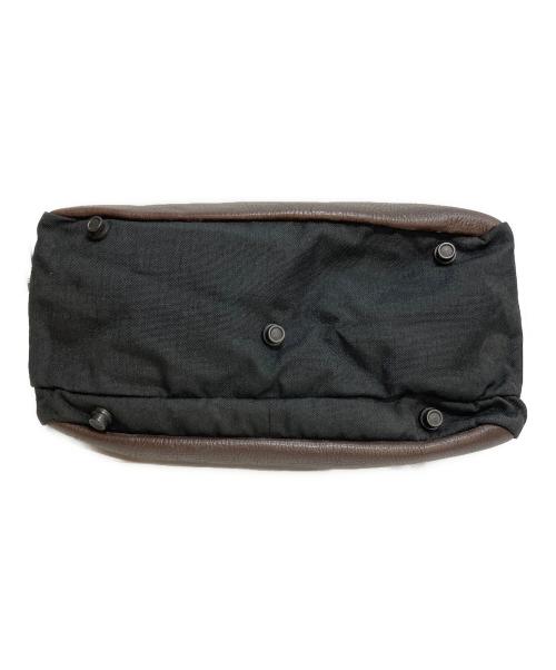 ERMENEGILDO ZEGNA（エルメネジルド・ゼニア）ERMENEGILDO ZEGNA (エルメネジルド・ゼニア) レザーコンビメッセンジャーバッグ ブラウンの古着・服飾アイテム