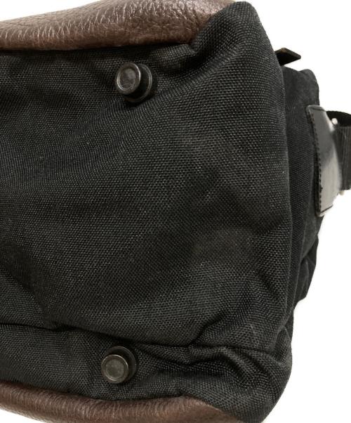 ERMENEGILDO ZEGNA（エルメネジルド・ゼニア）ERMENEGILDO ZEGNA (エルメネジルド・ゼニア) レザーコンビメッセンジャーバッグ ブラウンの古着・服飾アイテム