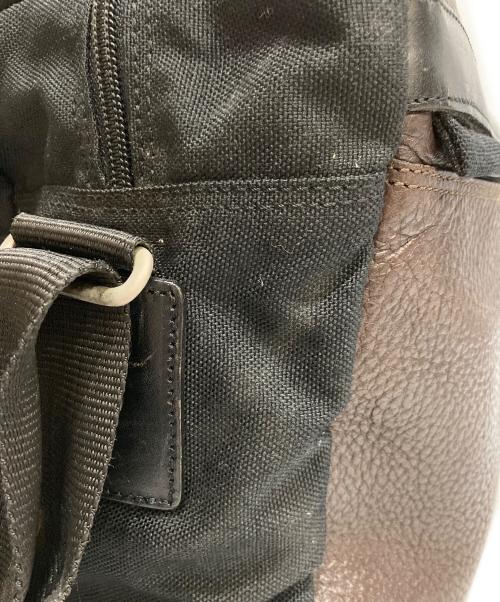 ERMENEGILDO ZEGNA（エルメネジルド・ゼニア）ERMENEGILDO ZEGNA (エルメネジルド・ゼニア) レザーコンビメッセンジャーバッグ ブラウンの古着・服飾アイテム